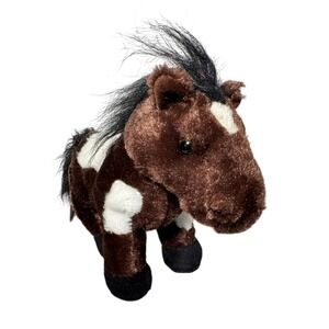 Ganz Webkinz Pinto Horse Brown White Stuffed Animal Plush Toy W Logo HM019